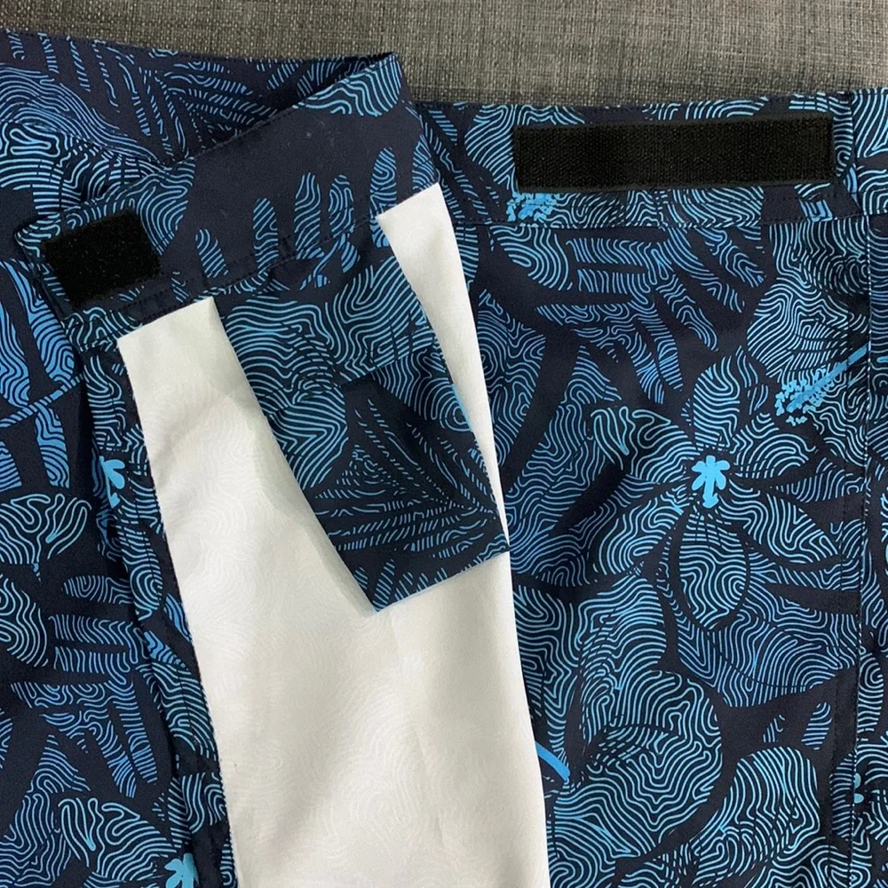 Rip Skirt Hawaii Short Wrap Mini Maui Moonlight Blue Large Floral Cruise Travel